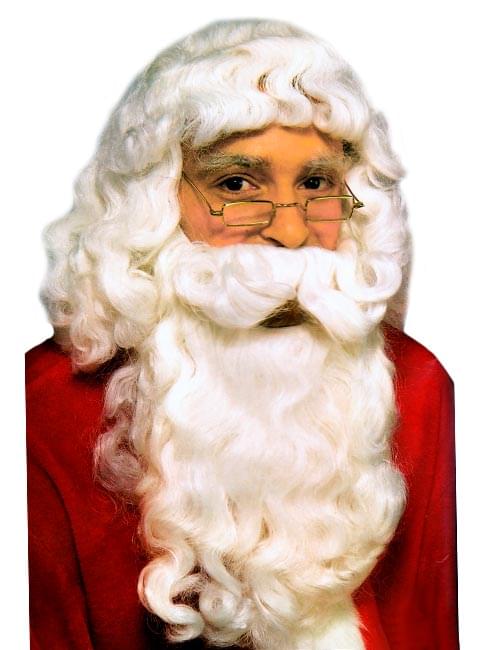 Deluxe Santa Claus Christmas Wig & Beard Adult Costume Set
