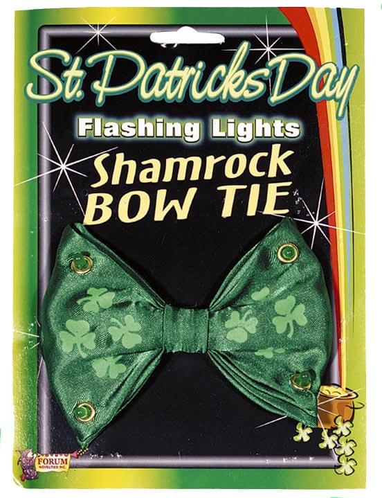St Patricks Day Flashing Lights Costume Bowtie