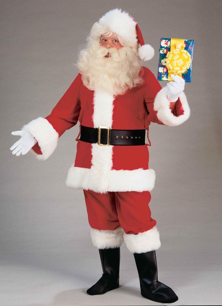 Santa Claus Adult Costume Deluxe Plush Suit