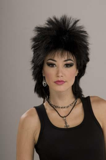 80's Rock Idol - Black Costume Wig