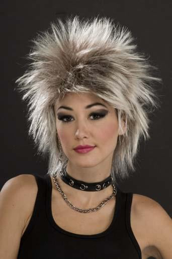 80's Punk Rock Idol - Mixed Blonde Costume Wig