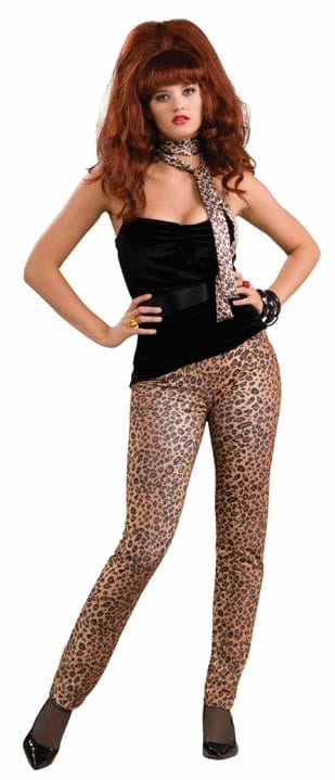 80's Punk Rock Costume Pants Natural Leopard
