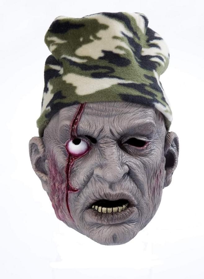Zombie Costume Mask W/Hat Hunter