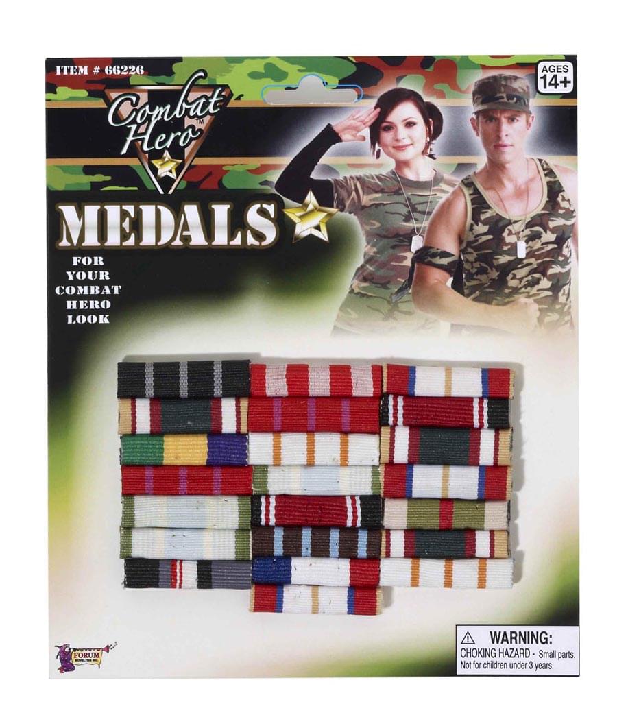 Combat Hero Army Medals Costume Accessory