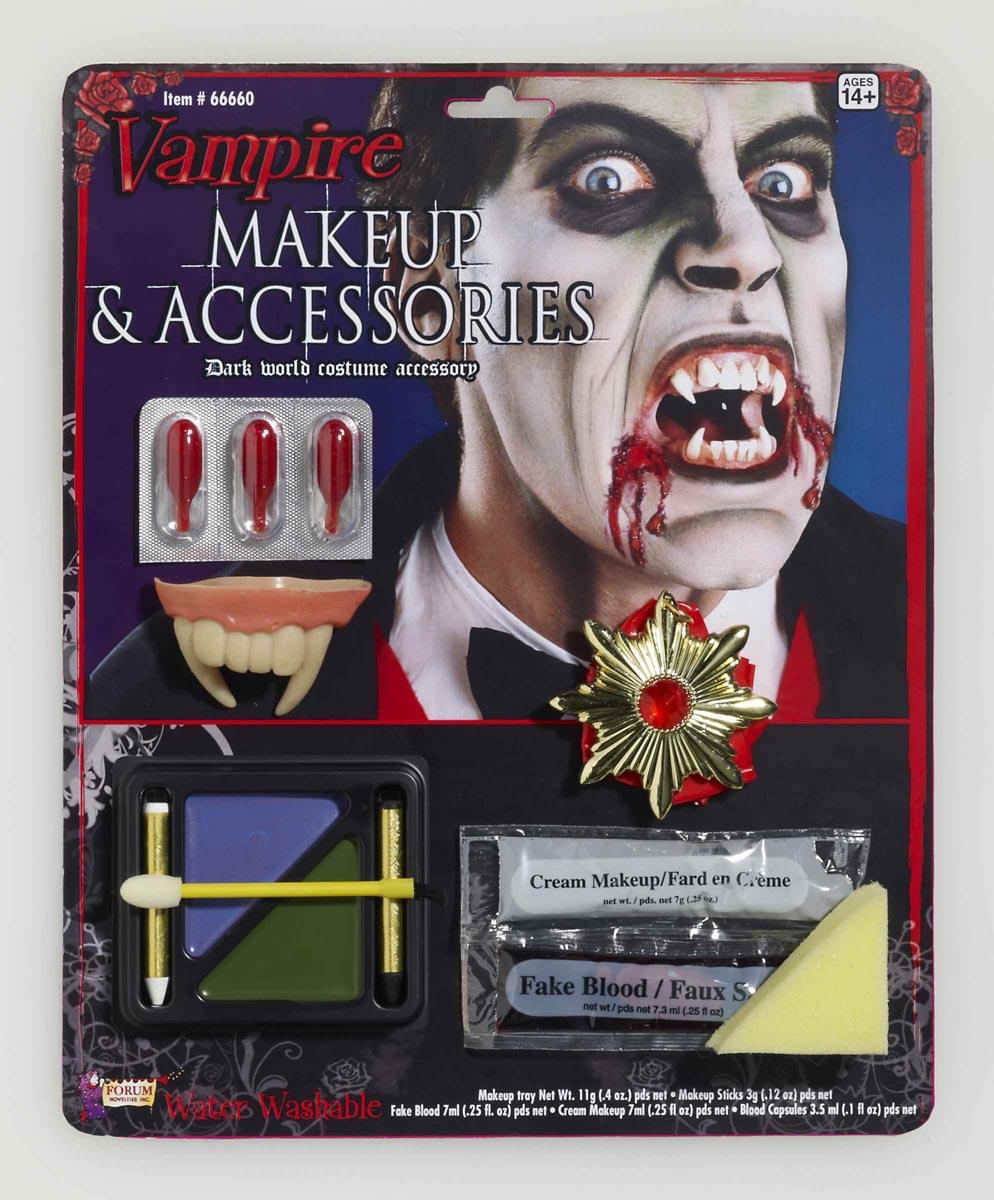 Vampire Costume Makeup & Accessories Kit