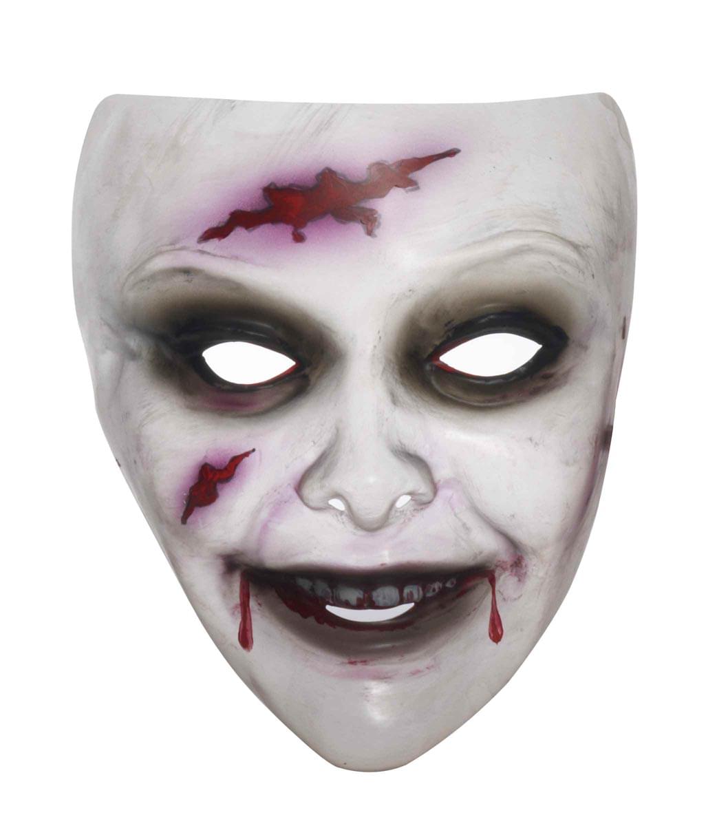 Transparent Female Zombie Costume Mask