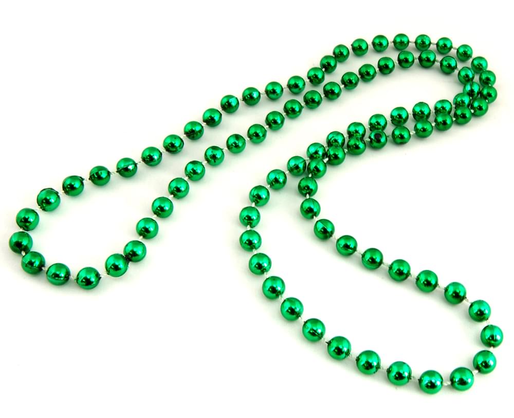 St Patrick's Day String Of Green Beads Accessory