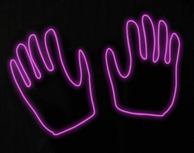 Glowman Glow Adult Costume Gloves Pink