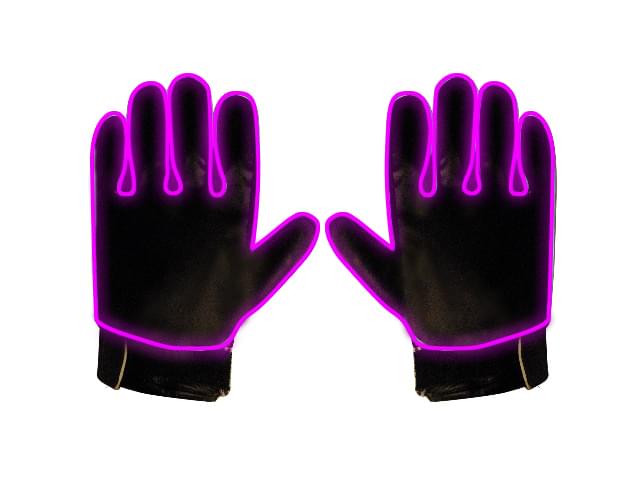 Glowman Glow Adult Costume Gloves Pink