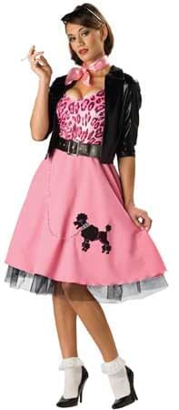 50's Bad Girl Poodle Skirt Costume Adult
