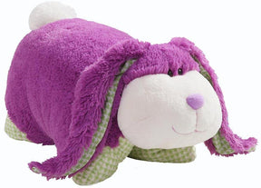 My Plush Pillow Pet Large 18" Square Purple Bunny With Purple Nose
