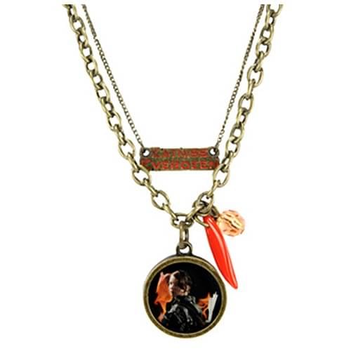 The Hunger Games Movie Necklace Double Chain "Katniss Everde