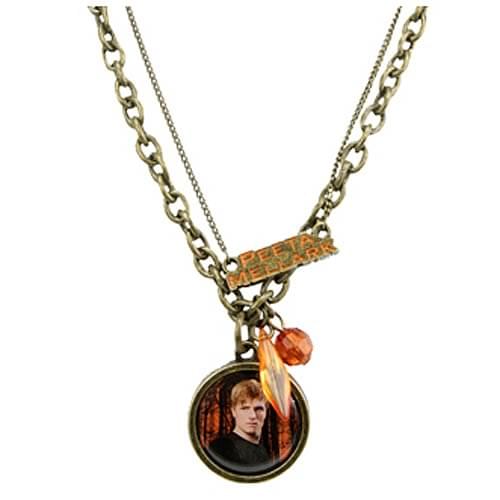 The Hunger Games Movie Necklace Double Chain "Peeta Mellark"