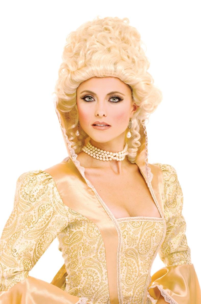 1600's Colonial Blonde Style Female Adult Costume Wig by French Kiss