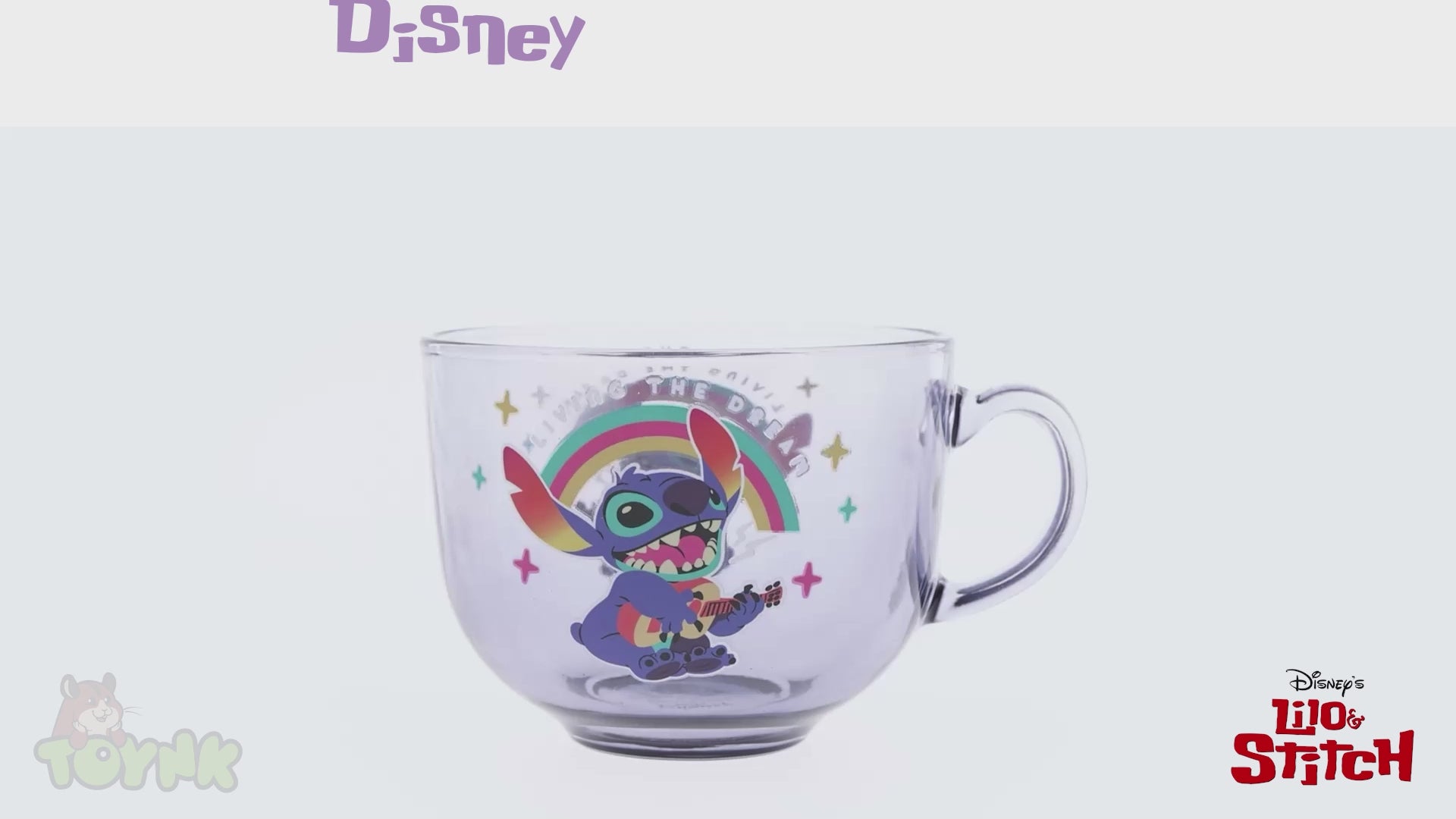 Disney Lilo & Stitch "Living The Dream" Glass Mug | Holds 16 Ounces