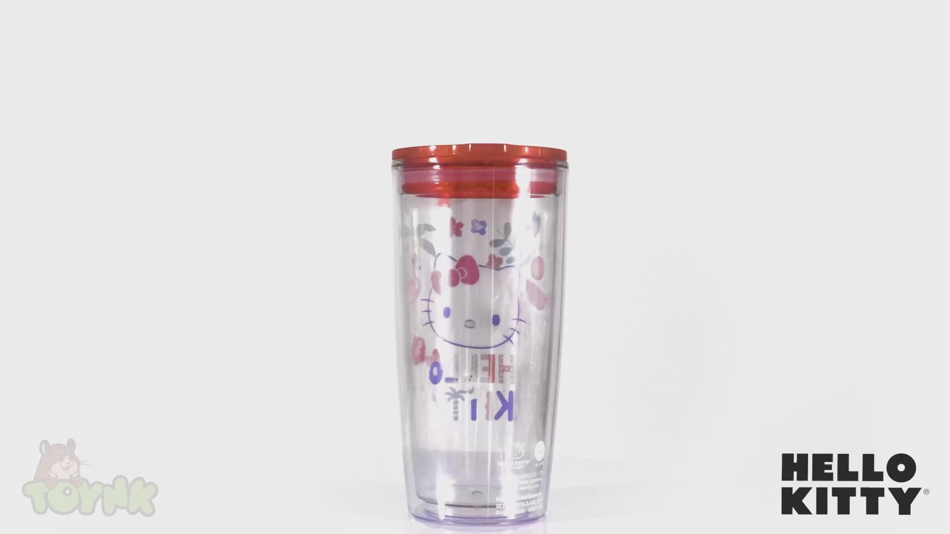 Sanrio Hello Kitty Tropical Plastic Travel Tumbler With Lid | Holds 20 Ounces