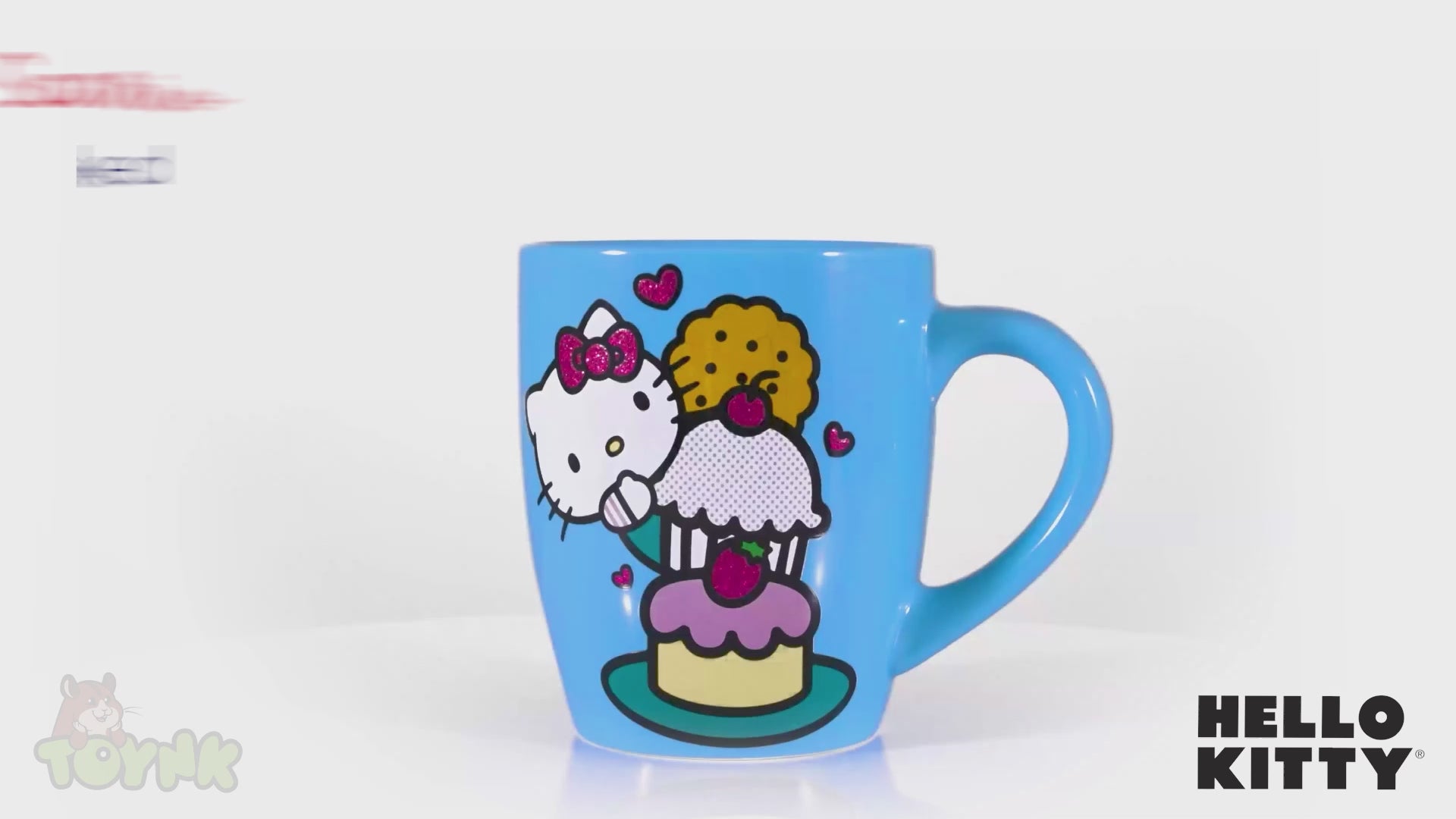 Sanrio Hello Kitty Stacked Sweets Ceramic Glitter Latte Mug | Holds 25 Ounces