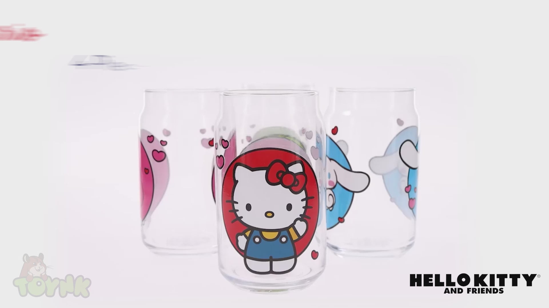 Sanrio Hello Kitty and Friends 4-Piece Glass Set | Each Holds 16 Ounces