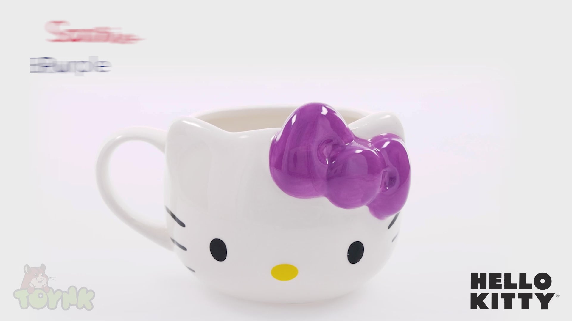 Sanrio Hello Kitty Purple Bow Sculpted Ceramic Mug | Holds 20 Ounces