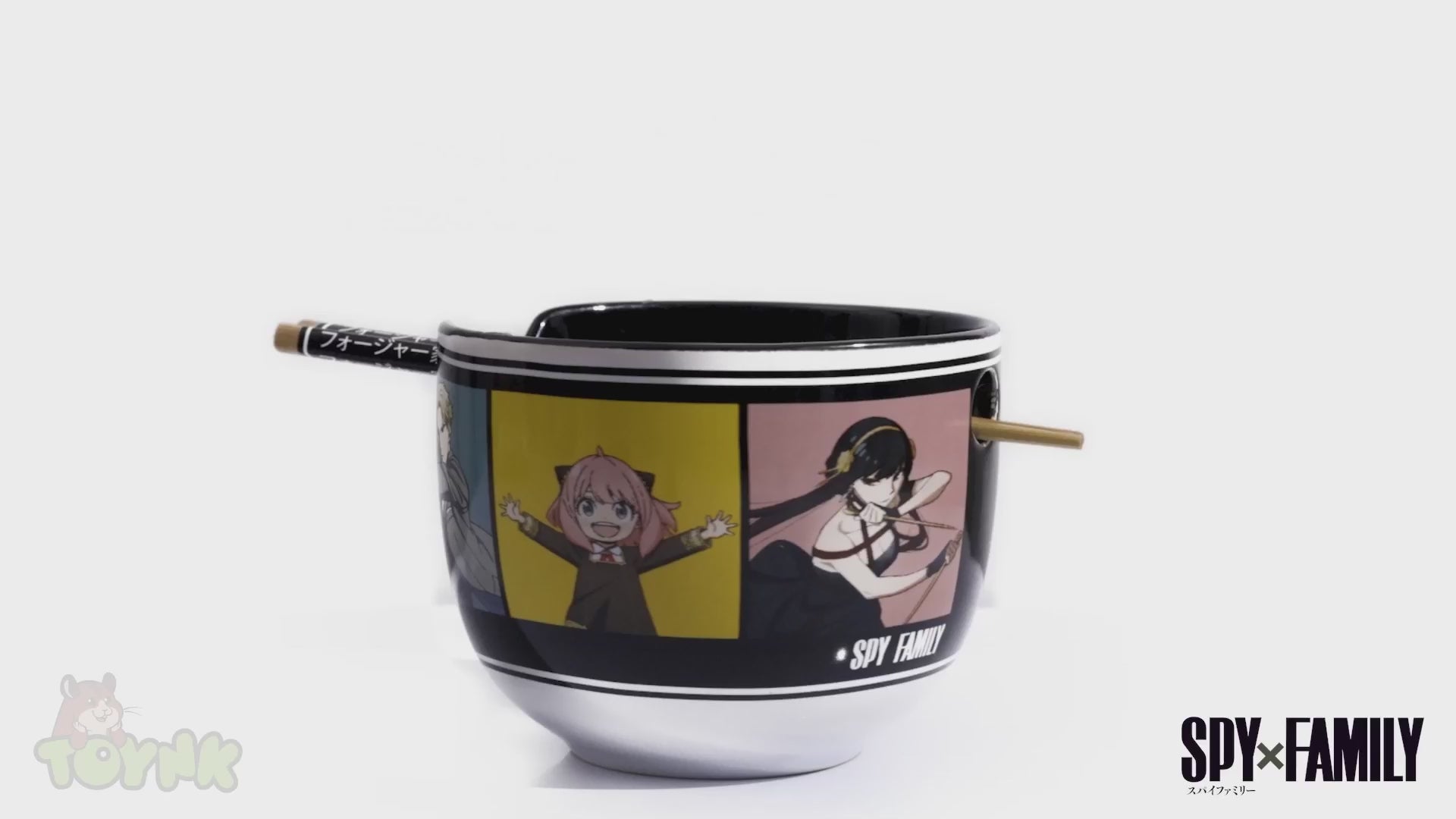 Spy x Family Character Grid 20-Ounce Ramen Bowl and Chopstick Set
