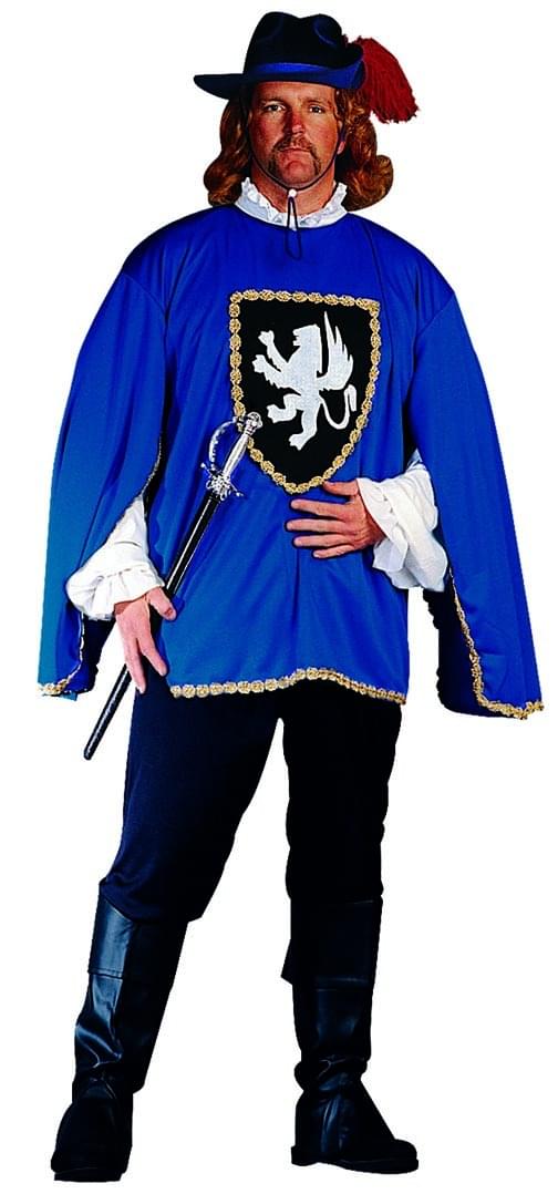Three Musketeer Blue Tunic Costume Adult Standard