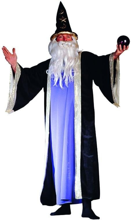 Wizard Deluxe Costume Black Adult Standard