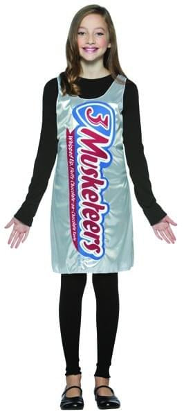 3 Musketeers Chocolate Candy Bar Wrapper Tank Dress Costume Teen