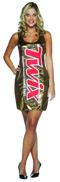 Twix Chocolate Candy Bar Wrapper Tank Dress Costume Adult