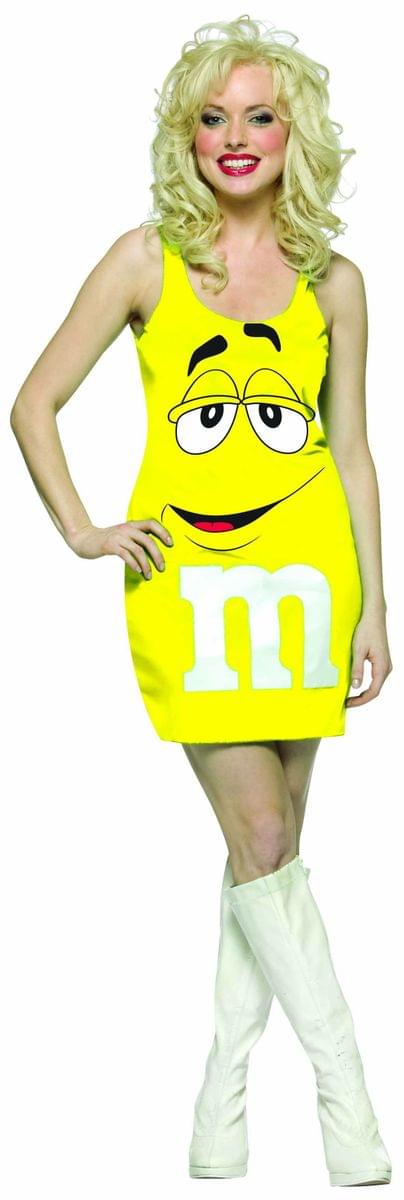 M&M Candy Yellow Tank Dress Costume Adult