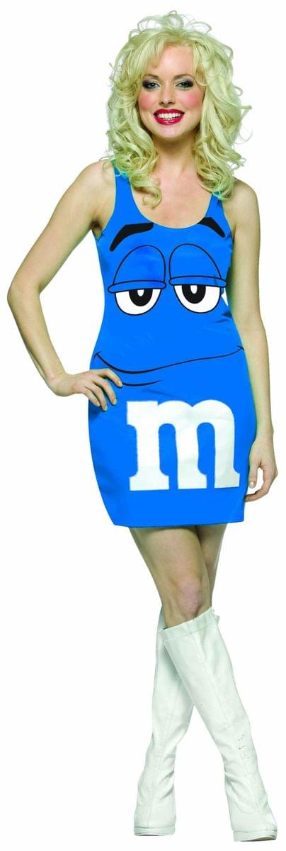 M&M Candy Blue Tank Dress Costume Adult