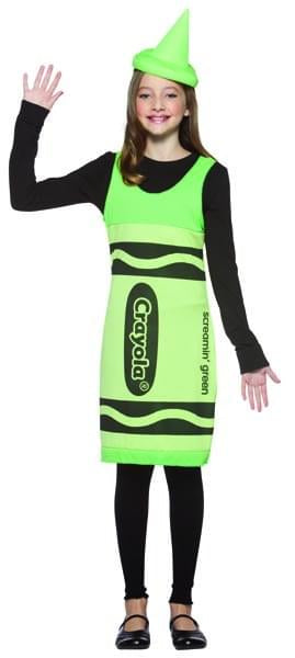 Screamin' Green Crayola Crayon Tank Dress Costume Teen