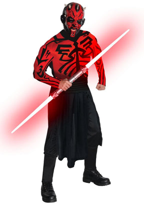 Star Wars Deluxe Darth Maul Muscle Chest Costume Jumpsuit Adult