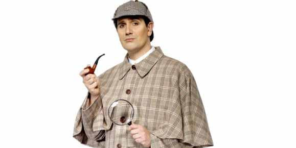 Sherlock Holmes Costume Kit With Pipe And Magnifying Glass