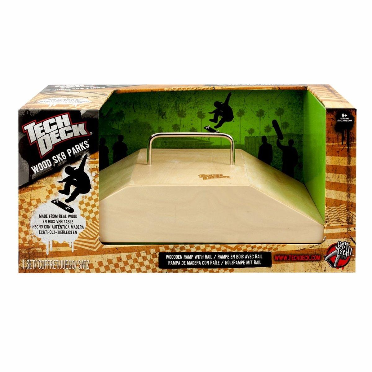Tech Deck Wood Ramps: Wooden Ramp With Rail