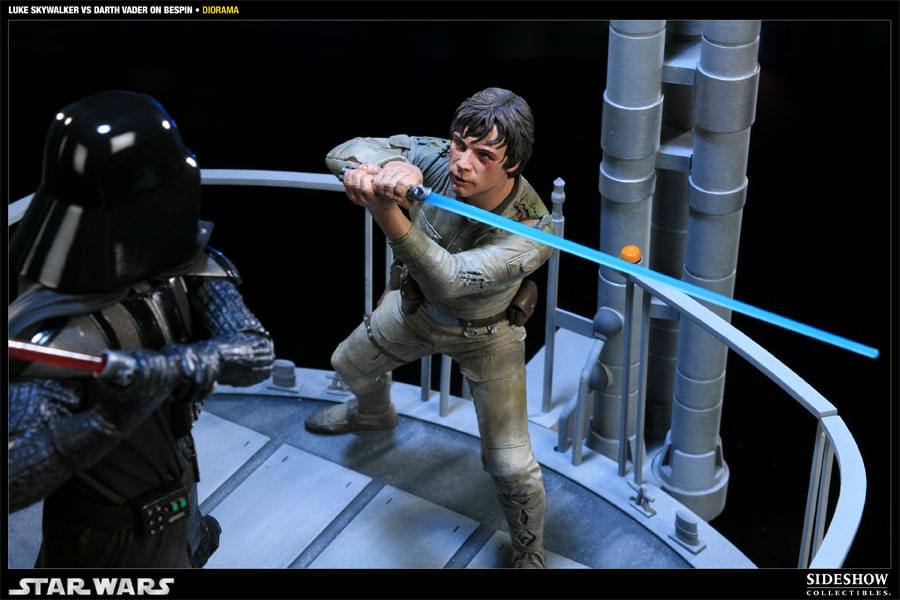 Star Wars Luke Vs Vader On Bespin Polystone Diorama Statue