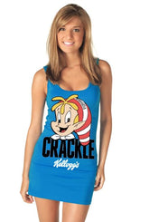Sexy Rice Krispies Crackle Blue Tank Dress Costume Adult