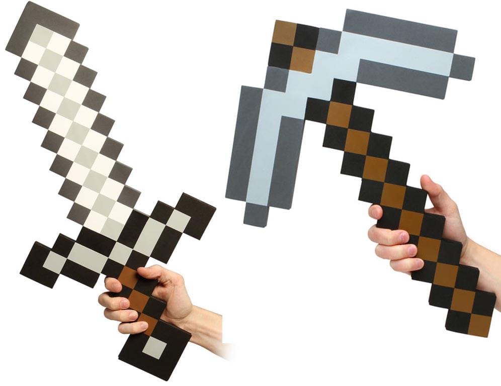 Minecraft Foam Sword & Pickaxe Combo Set Of 2