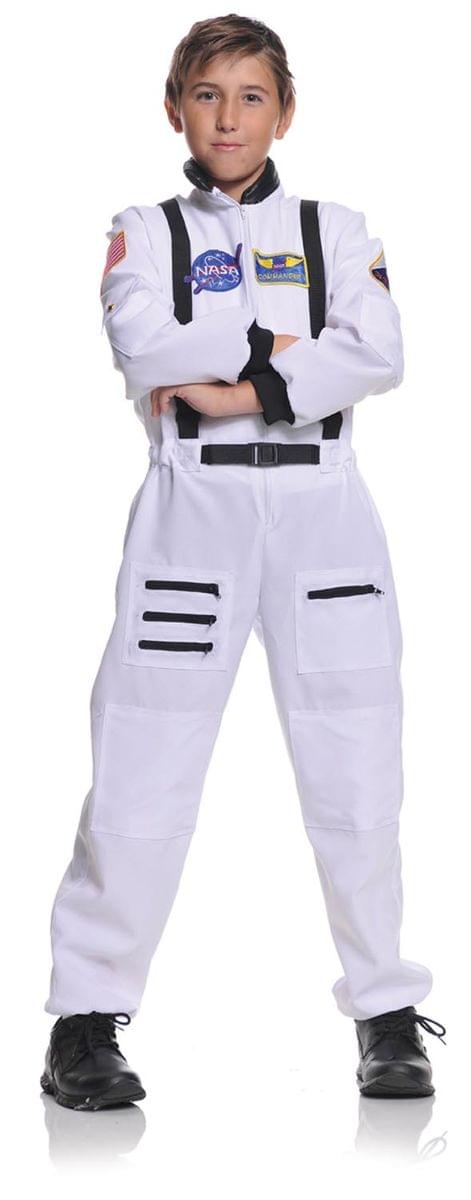 White Astronaut Jumpsuit Uniform Costume Child