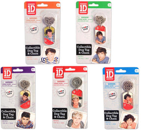 1D One Direction Dog Tag Set Of 5