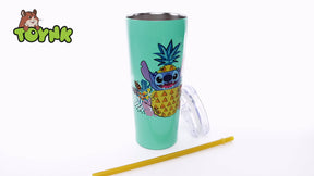 Disney Lilo & Stitch "Ohana Means Family" Double-Walled Stainless Steel Tumbler