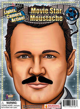 Movie Star Black Costume Moustache