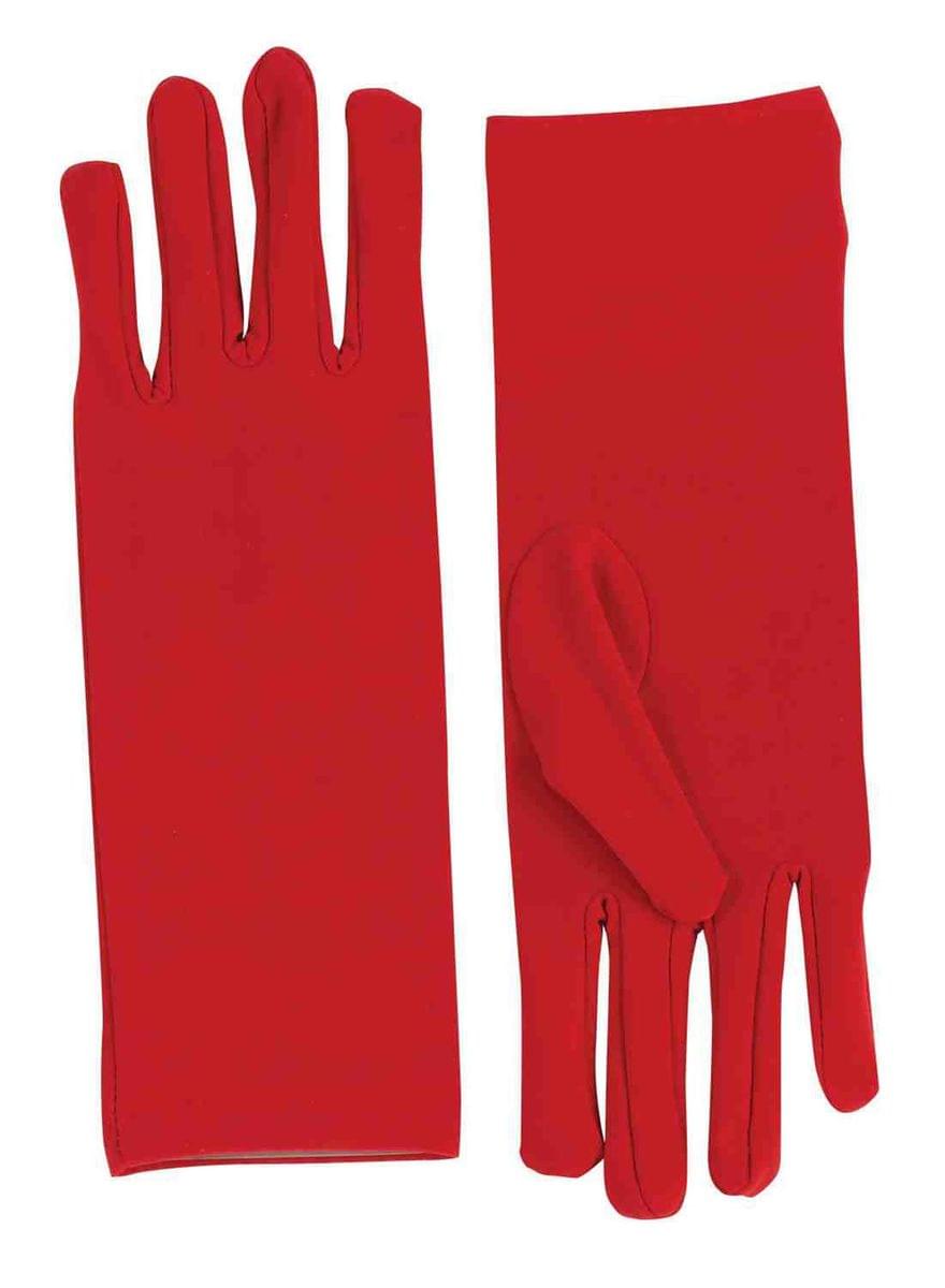 Short Red Adult Female Costume Dress Gloves
