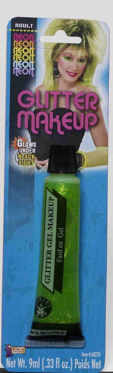 80's Punk Neon Green Costume Glitter Makeup
