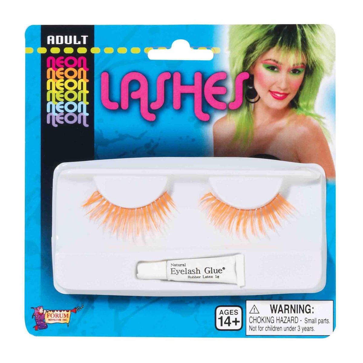 Tubular Neon Orange Costume Eyelashes