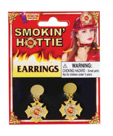 Smokin' Hottie Gold Fireman Earrings