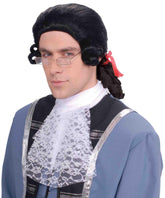 Men's Black Colonial Adult Costume Wig