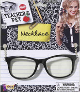 Teacher's Pet Glasses With Chain Costume Necklace