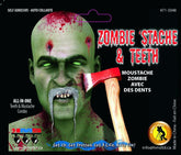 Zombie Stache Moustache With Teeth Costume Accessory