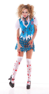 Sexy High School Specter Girl Bloody Costume Adult