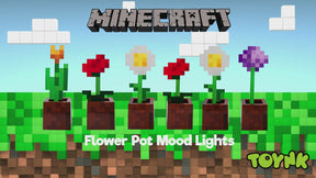 Minecraft Daisy and Allium Flower Pot Mood Lights | Set of 2